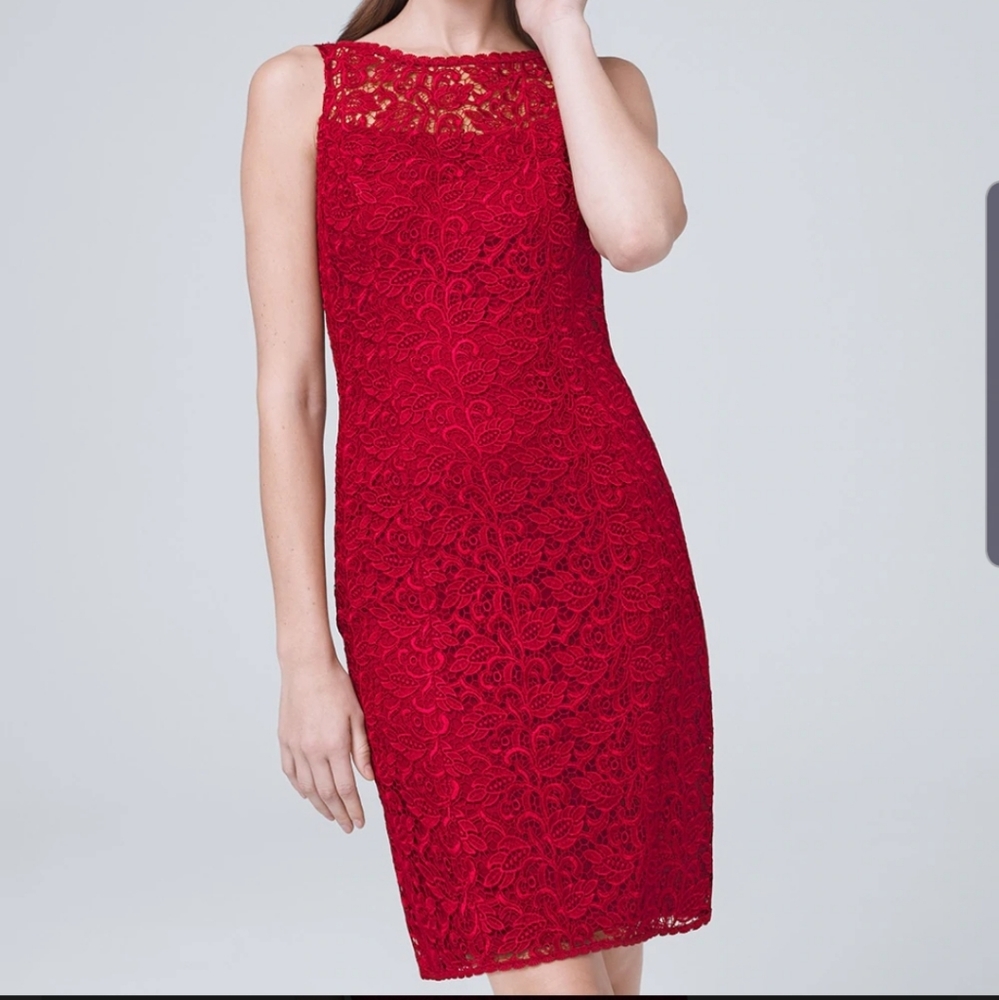 White House Black Market Lace Sheath Dress